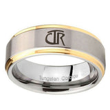 10mm-CTR-Step-Edges-Gold-2-Tone-Tungsten-Carbide-Men's-Promise-Rings
