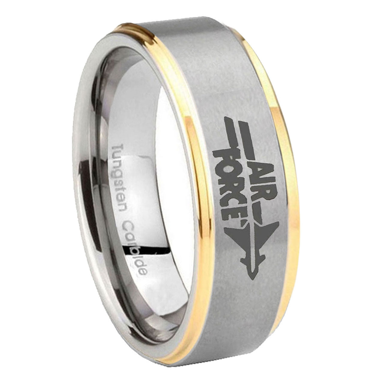 Aquarius Horoscope Tungsten Carbide Couple Band Set