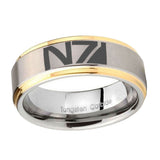 10mm-N7-Design-Step-Edges-Gold-2-Tone-Tungsten-Carbide-Bands-Ring
