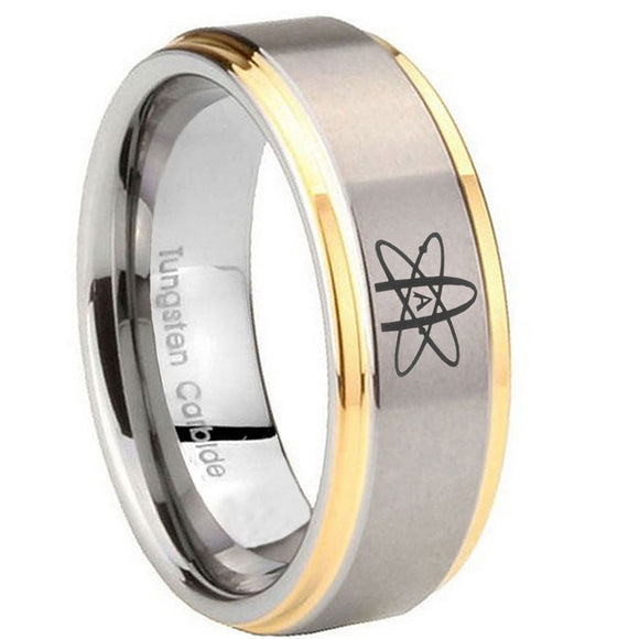 10mm-American-Atheist-Step-Edges-Gold-2-Tone-Tungsten-Custom-Ring-for-Men