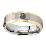 10mm-8-Ball-Step-Edges-Gold-2-Tone-Tungsten-Carbide-Mens-Engagement-Ring