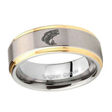 10mm-Fishing-Step-Edges-Gold-2-Tone-Tungsten-Carbide-Bands-Ring