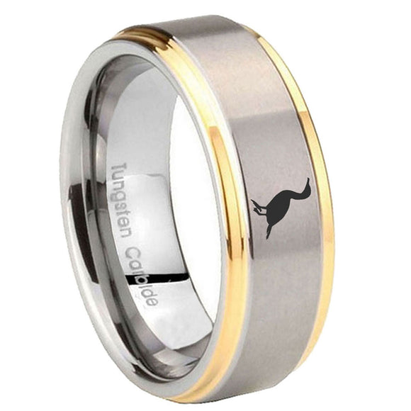 8mm-Cormorant-Step-Edges-Gold-2-Tone-Tungsten-Carbide-Mens-Ring