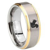 8mm-Squirrel-Step-Edges-Gold-2-Tone-Tungsten-Carbide-Mens-Ring
