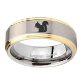 8mm-Squirrel-Step-Edges-Gold-2-Tone-Tungsten-Carbide-Mens-Ring