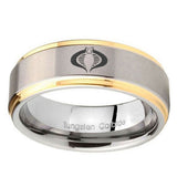 8mm-Cobra-Step-Edges-Gold-2-Tone-Tungsten-Carbide-Men's-Wedding-Ring