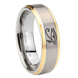 8mm-Seeing-Eye-Step-Edges-Gold-2-Tone-Tungsten-Carbide-Mens-Wedding-Ring