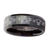 8mm-Irish-Claddagh-Beveled-Edges-Black-Tungsten-Carbide-Mens-Promise-Ring