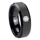 8mm-Chief-Master-Sergeant-Vector-Beveled-Black-Tungsten-Wedding-Bands-Ring