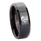 10mm-Marine-Beveled-Edges-Black-Tungsten-Carbide-Rings-for-Men