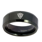 10mm-CTR-Beveled-Edges-Black-Tungsten-Carbide-Men's-Promise-Rings