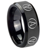 10mm-Atheist-Design-Beveled-Edges-Black-Tungsten-Mens-Bands-Ring