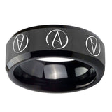 10mm-Atheist-Design-Beveled-Edges-Black-Tungsten-Mens-Bands-Ring