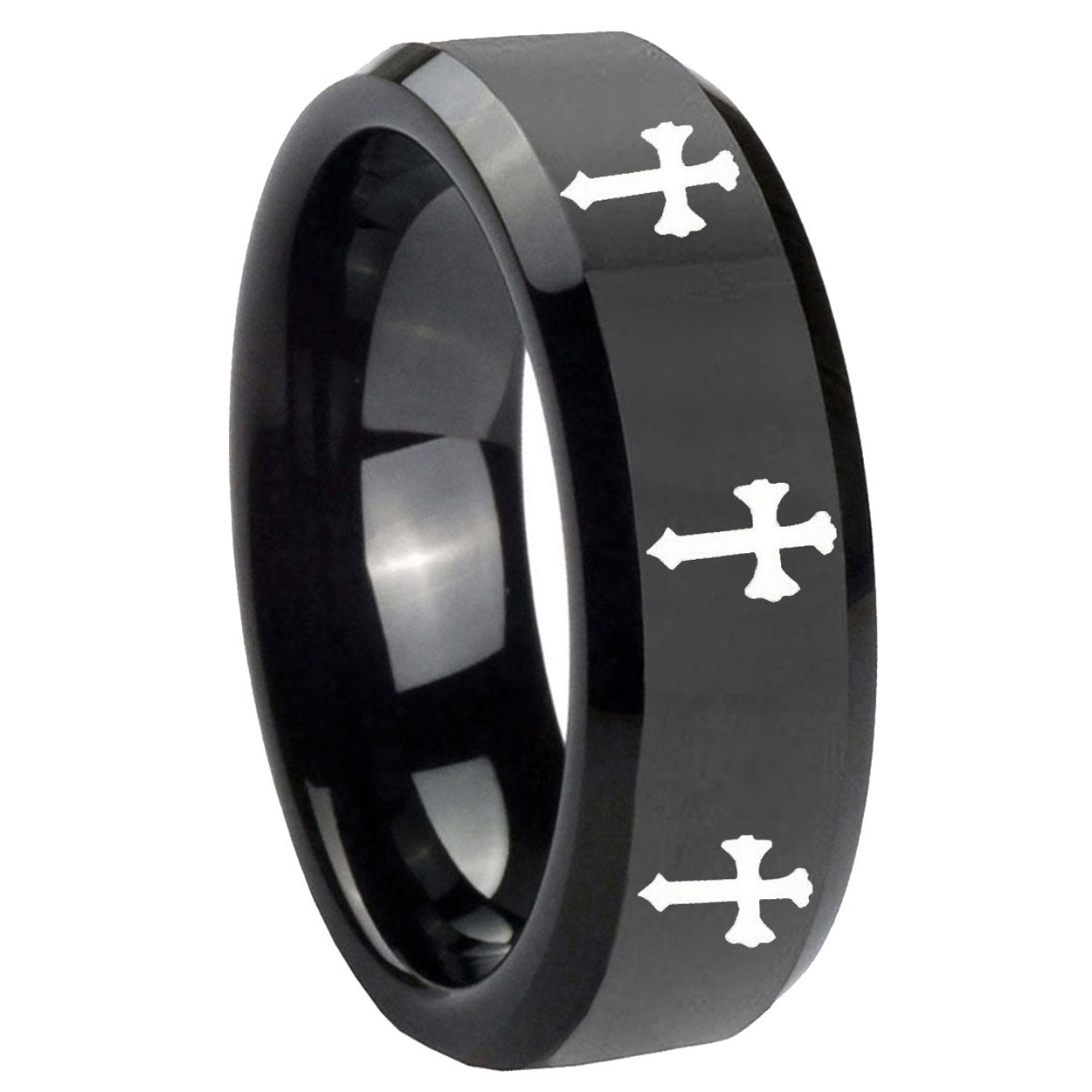 Libra Horoscope Tungsten Carbide Promise Ring Set