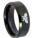 10mm-Zelda-Skyward-Sword-Beveled-Edges-Black-Tungsten-Wedding-Bands-Ring