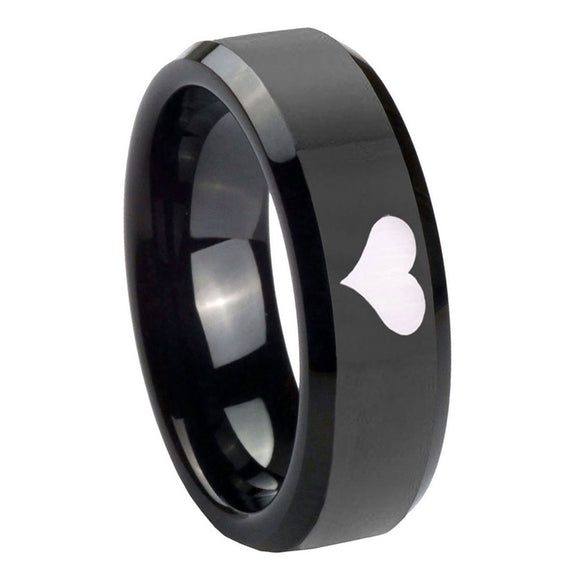8mm-Heart-Beveled-Edges-Black-Tungsten-Carbide-Mens-Engagement-Ring