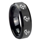 8mm-Multiple-Marine-Beveled-Edges-Black-Tungsten-Carbide-Wedding-Engraving-Ring