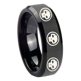 8mm-Multiple-Skull-Beveled-Edges-Black-Tungsten-Carbide-Mens-Wedding-Band
