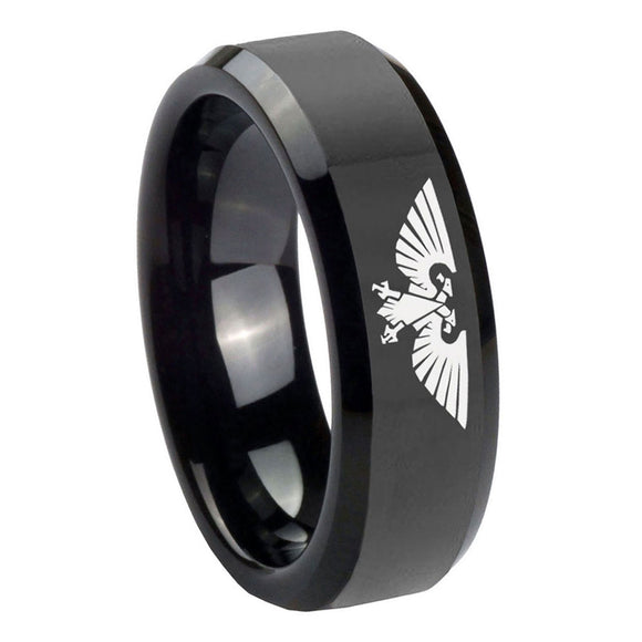 10mm-Aquila-Beveled-Edges-Black-Tungsten-Carbide-Wedding-Bands-Ring