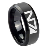 8mm-N7-Design-Beveled-Edges-Black-Tungsten-Carbide-Mens-Engagement-Band