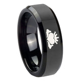 8mm-Claddagh-Design-Beveled-Edges-Black-Tungsten-Carbide-Mens-Engagement-Ring