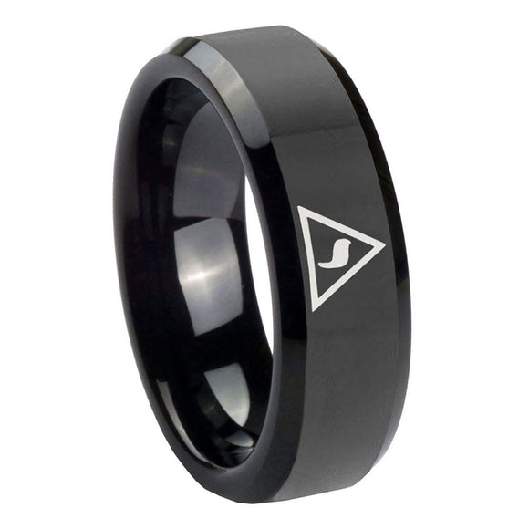 10mm-Masonic-Yod-Beveled-Edges-Black-Tungsten-Carbide-Wedding-Engagement-Ring