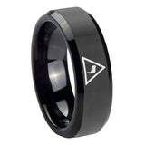 10mm-Masonic-Yod-Beveled-Edges-Black-Tungsten-Carbide-Wedding-Engagement-Ring