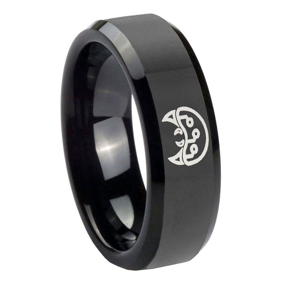 10mm-Metroid-Beveled-Edges-Black-Tungsten-Carbide-Custom-Ring-for-Men