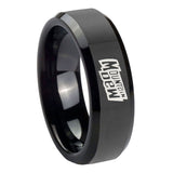 10mm-Mountain-Dew-Beveled-Edges-Black-Tungsten-Carbide-Mens-Promise-Ring