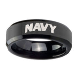 8mm-Navy-Beveled-Edges-Black-Tungsten-Carbide-Mens-Engagement-Band