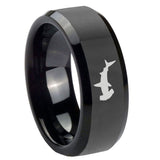 10mm-Hammerhead-Shark-Beveled-Edges-Black-Tungsten-Carbide-Men's-Wedding-Band
