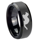10mm-Otter-Beveled-Edges-Black-Tungsten-Carbide-Men's-Wedding-Band