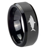 10mm-Shark-Beveled-Edges-Black-Tungsten-Carbide-Men's-Wedding-Band