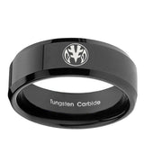10mm-Love-Power-Rangers-Beveled-Edges-Black-Tungsten-Carbide-Wedding-Band-Mens