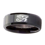 10mm-Seeing-Eye-Beveled-Edges-Black-Tungsten-Carbide-Wedding-Band-Mens