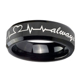 10mm-Heart-Beat-forever-Heart-always-Beveled-Black-Tungsten-Wedding-Band-Mens
