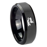 10mm-Deer-Hunting-Beveled-Edges-Black-Tungsten-Carbide-Mens-Anniversary-Ring