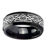 10mm-Celtic-Braided-Beveled-Edges-Black-Tungsten-Carbide-Men's-Wedding-Band
