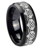 10mm-Celtic-Knot-Heart-Beveled-Edges-Black-Tungsten-Carbide-Men's-Wedding-Band