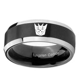 10mm-Decepticon-Transformers-Beveled-Brush-Black-2-Tone-Tungsten-Men's-Ring