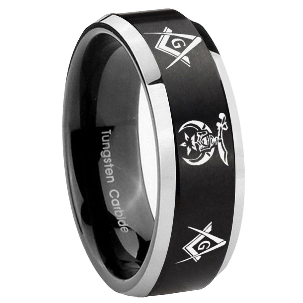 Marine Army Sergeant Tungsten Carbide Wedding Set Ring