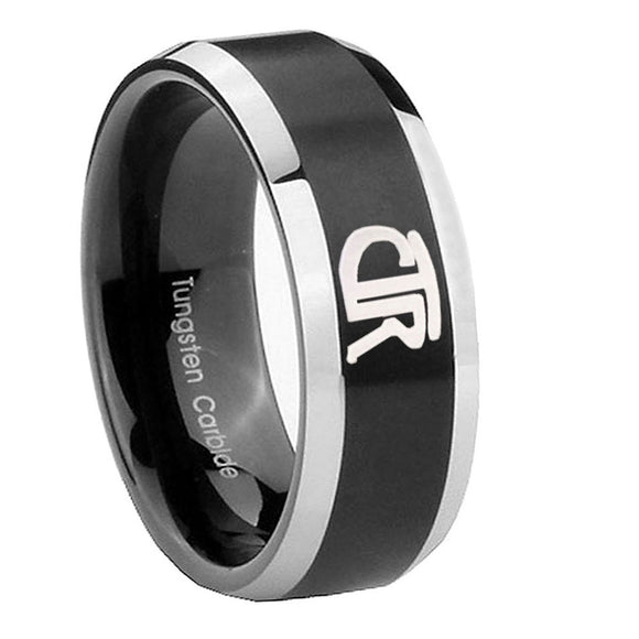 10mm-CTR-Beveled-Edges-Brush-Black-2-Tone-Tungsten-Carbide-Anniversary-Ring