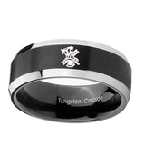 10mm-Fireman-Beveled-Edges-Brush-Black-2-Tone-Tungsten-Wedding-Band-Ring