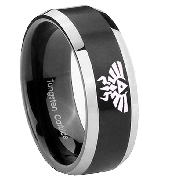 8mm-Zelda-Skyward-Sword-Beveled-Brush-Black-2-Tone-Tungsten-Mens-Promise-Ring