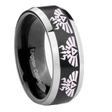 10mm-Multiple-Zelda-Skyward-Sword-Beveled-Brush-Black-2-Tone-Tungsten-Mens-Ring