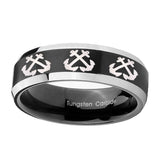 10mm-Multiple-Anchor-Beveled-Brush-Black-2-Tone-Tungsten-Men's-Promise-Rings
