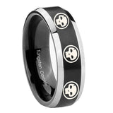 10mm-Multiple-Skull-Beveled-Brush-Black-2-Tone-Tungsten-Mens-Ring-Engraved