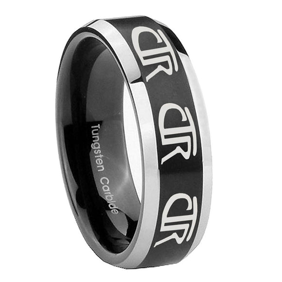 10mm-Multiple-CTR-Beveled-Brush-Black-2-Tone-Tungsten-Mens-Engagement-Ring