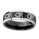 8mm-Multiple-CTR-Beveled-Edges-Brush-Black-2-Tone-Tungsten-Mens-Wedding-Band