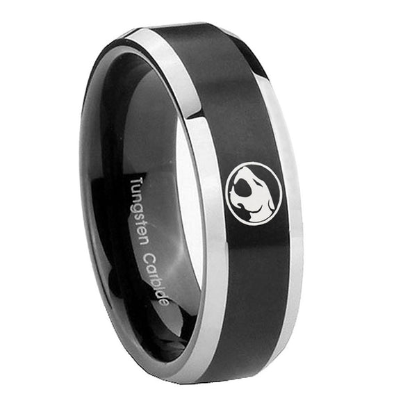 10mm-Thundercat-Beveled-Edges-Brush-Black-2-Tone-Tungsten-Men's-Promise-Rings